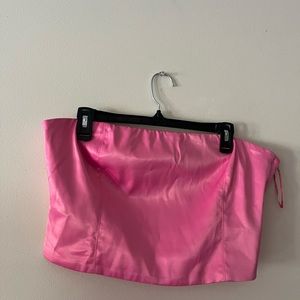 NWT new meshki strapless satin top size XL